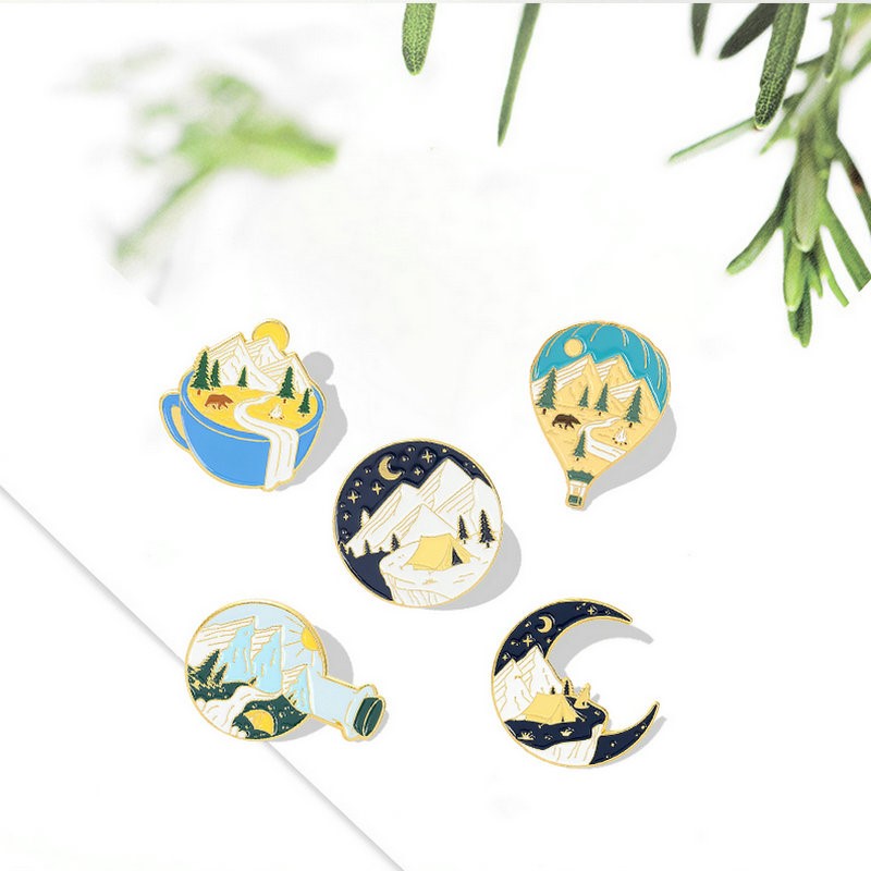 Outdoor Adventure With Kids - Camping Avontuur Emaille Pins Aangepaste Buiten