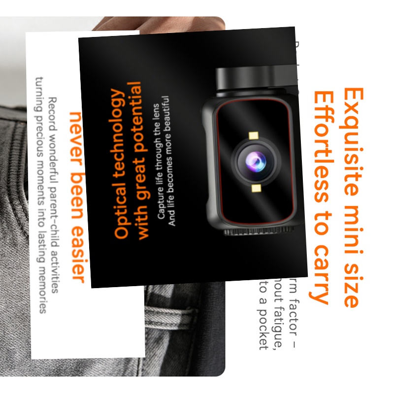 Outdoor Adventure Series - Draaibaar scherm, draagbare pocket action camera,