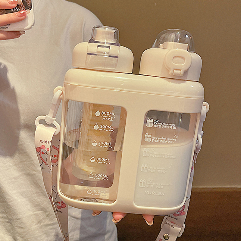 Schattige Dubbele Drank Plasti - Water Filter Straw recensie en prijs