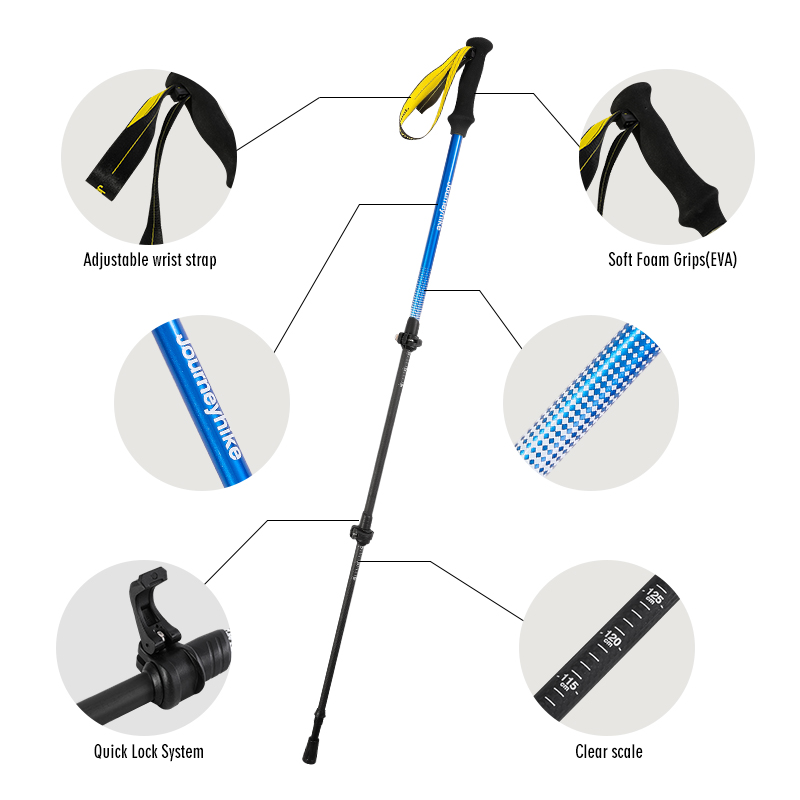 Gele 3K carbon fiber trekkings - Trekking Pole Carbon recensie en prijs