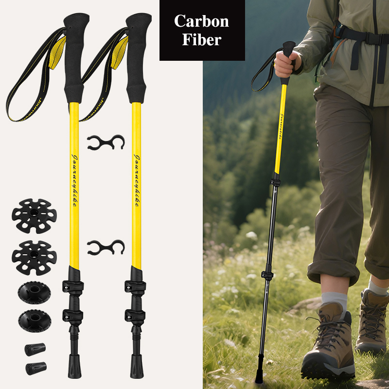 Gele 3K carbon fiber trekkings - Trekking Pole Carbon recensie en prijs